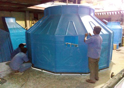frp cooling tower on making